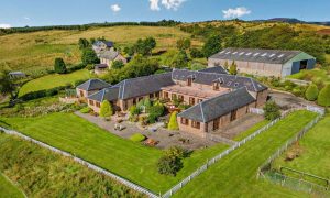 An aerial view of Auchteralyth Steading.