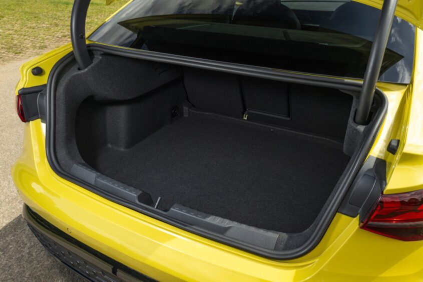 Boot space in the Audi S3 is reasonable and the rear seats split 40/20/40. 