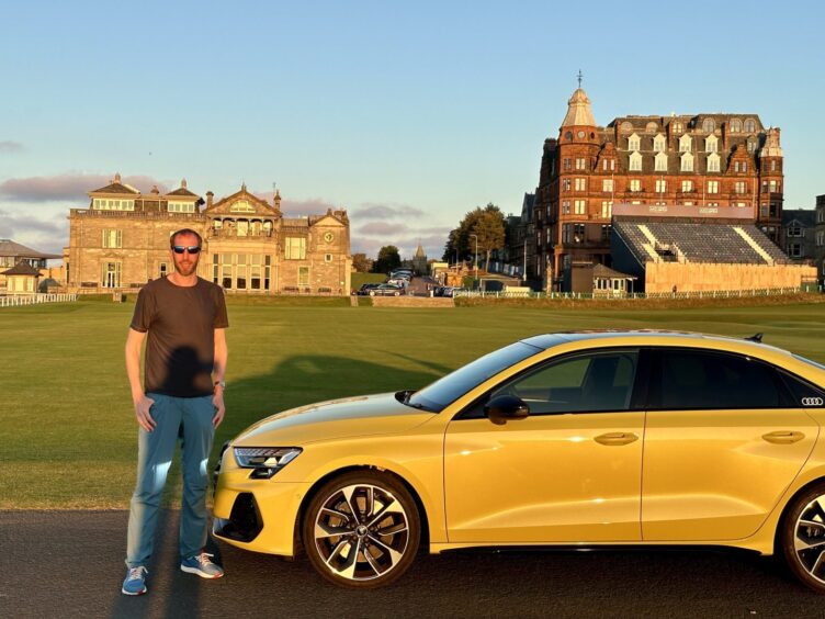 our motoring writer beside the Old Course with the new Audi S3