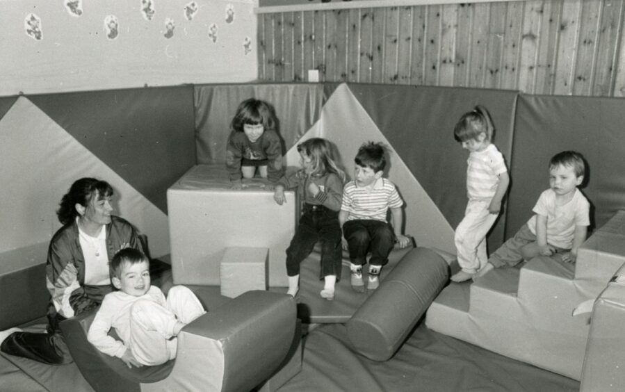 children in the soft play room at the Dundee playgroup