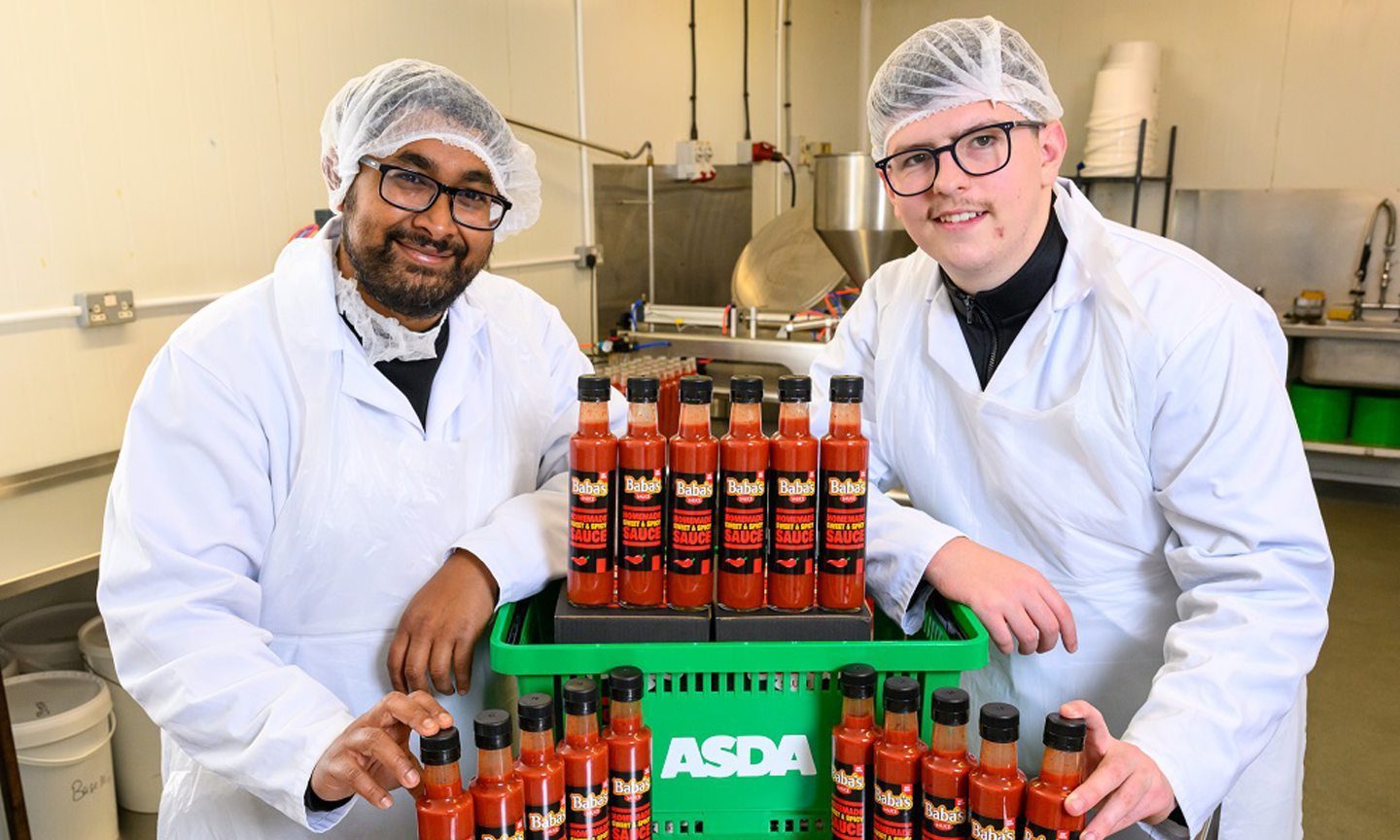 Sunny Mollah, Founder at Baba’s Sauce and Nathan Stewart of Asda
Image: Baba's Sauce