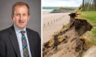 Challenges facing new Angus leader Bill Duff include coastal erosion on the Montrose SNP councillor's doorstep. Image: Angus Council/DC Thomson