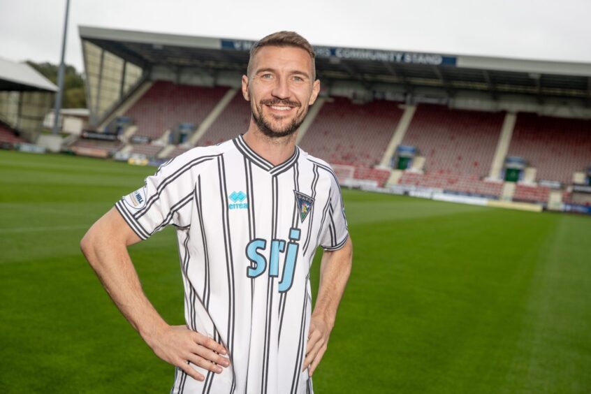 New Dunfermline signing Craig Clay at East End Park.