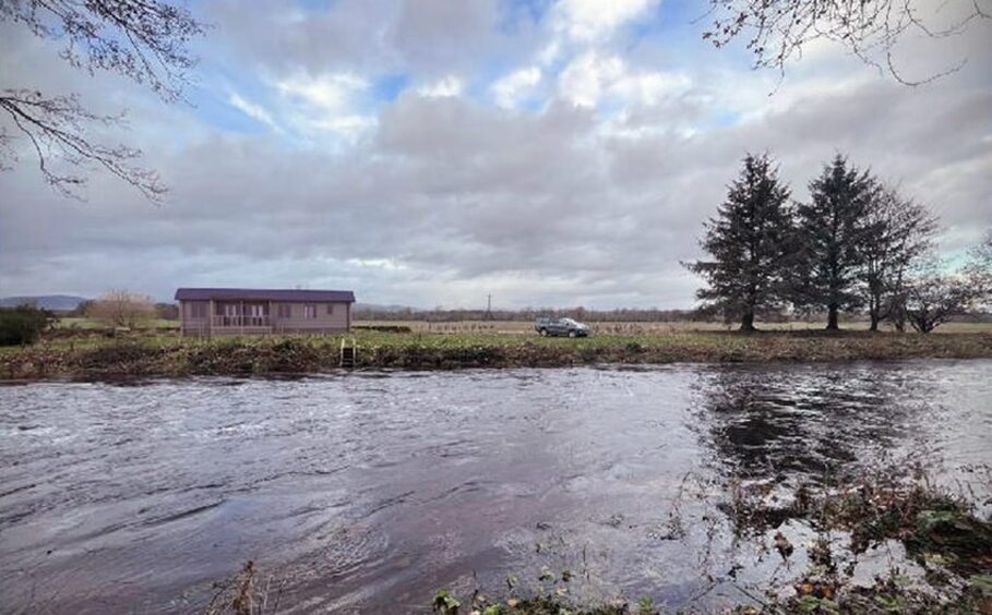 New fishing hut on River South Esk near Brechin.