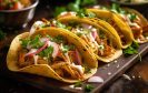 row of tacos on a plate, an example of what's on the menu at Mexican Grill, a Mexican restaurant in Dundee