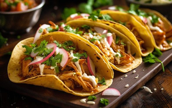 row of tacos on a plate, an example of what's on the menu at Mexican Grill, a Mexican restaurant in Dundee