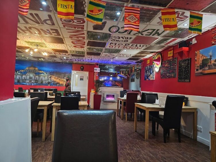 dining area of Mexican Grill in Dundee