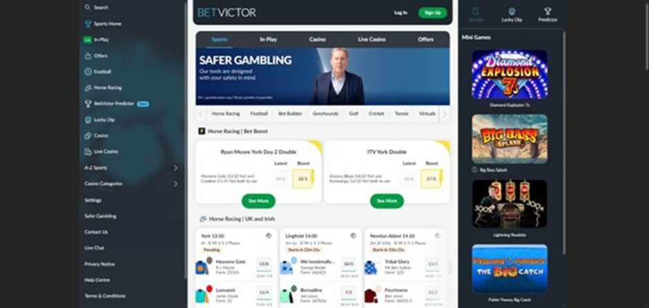 Screenshot of BetVictor