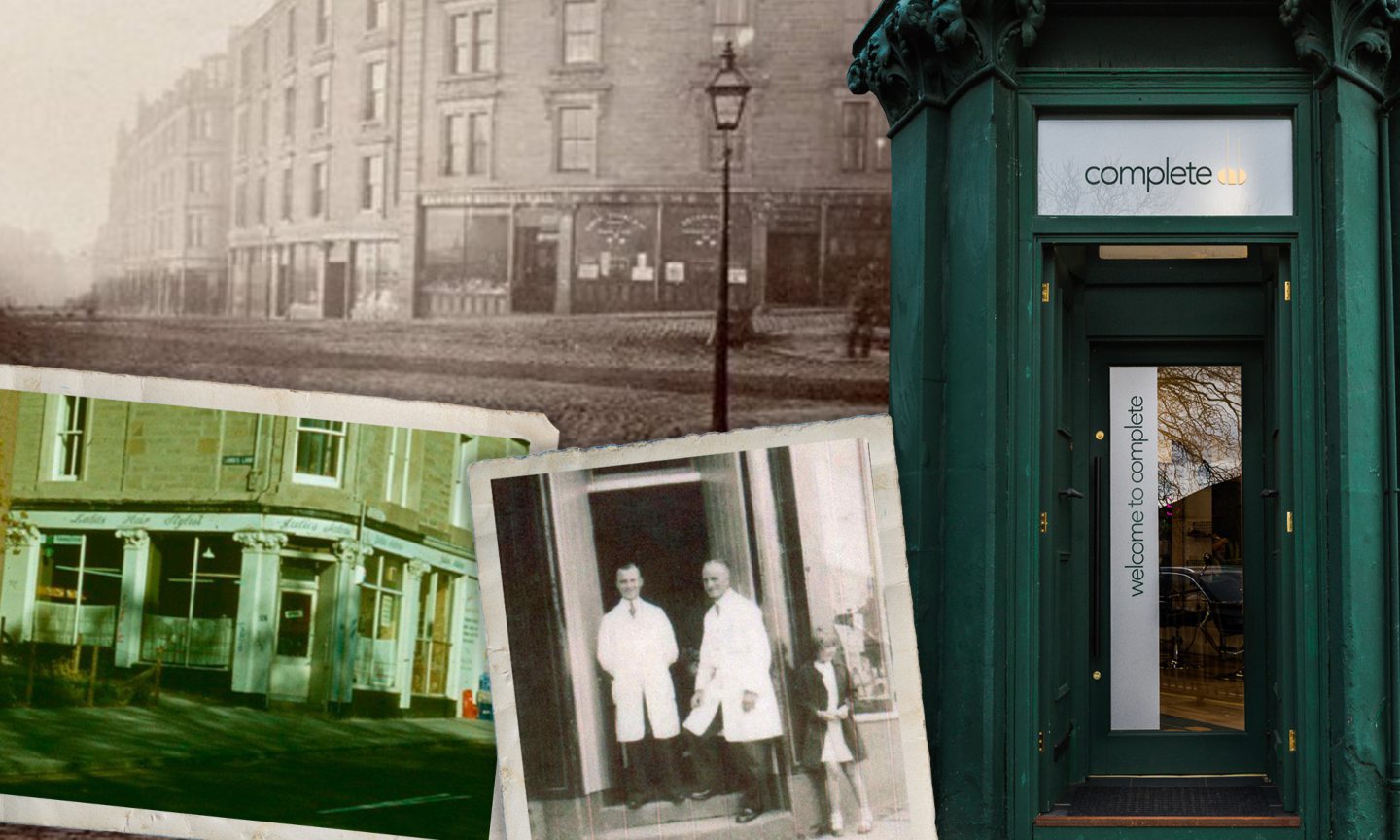 a montage of pictures showing the exterior of the Dundee building over time