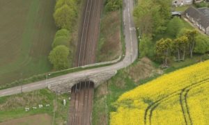 Work has started on the Craigo Road bridge project. Image: Network Rail