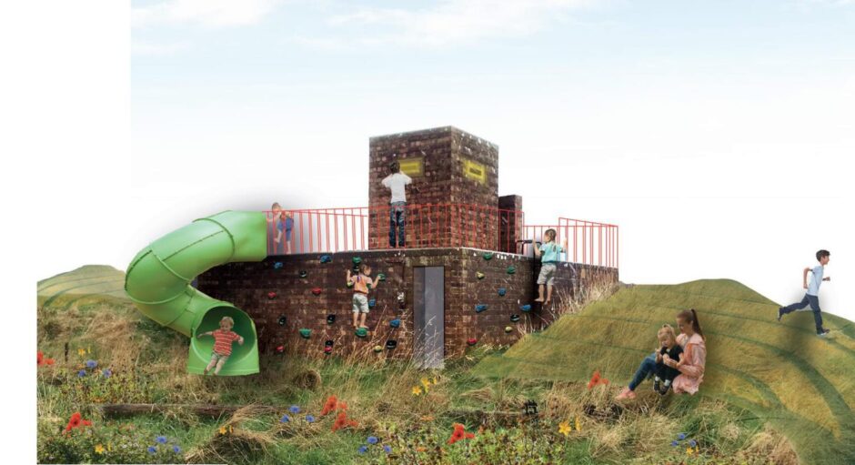 A lookout tower at Crail Airfield would become a children's play area.