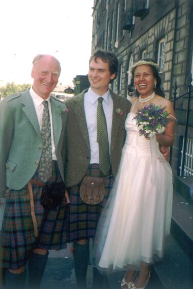 Andy with his third son Dominic and his wife Maricarmen.