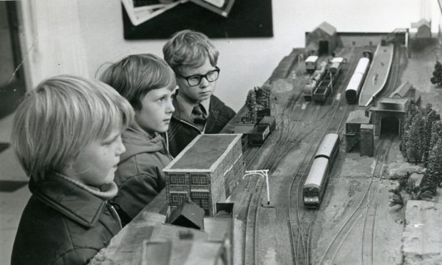 Garioch Heritage Centre volunteers Bert Irvine, Charlie Milne  and John Jessiman are custodians of Ian Baxter Moncur's stunning Old Meldrum to Inverurie model railway. Picture by Kami Thomson.