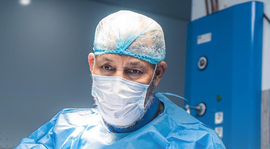 Disgraced ex-NHS Tayside surgeon Sam Eljamel at the operating table in August this year.