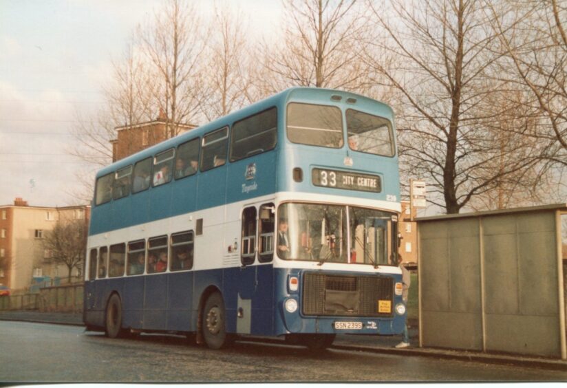 The bottom of Forfar Road is the setting for this view of bus 239. 