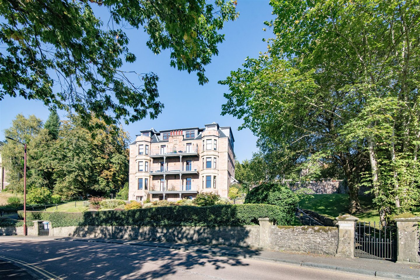 A view of the property at street level.