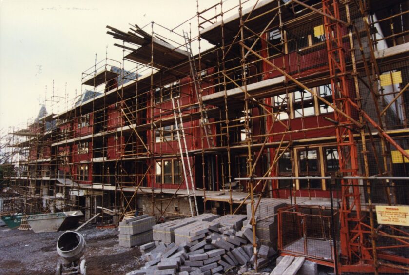 Construction work at the former Carbet Castle in March 1998. 