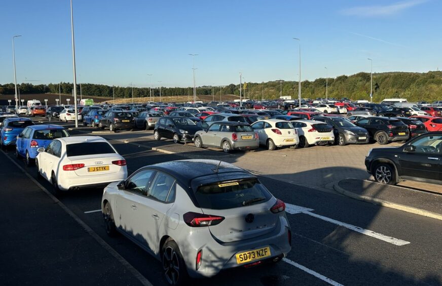 Halbeath Park and Ride at full capacity.