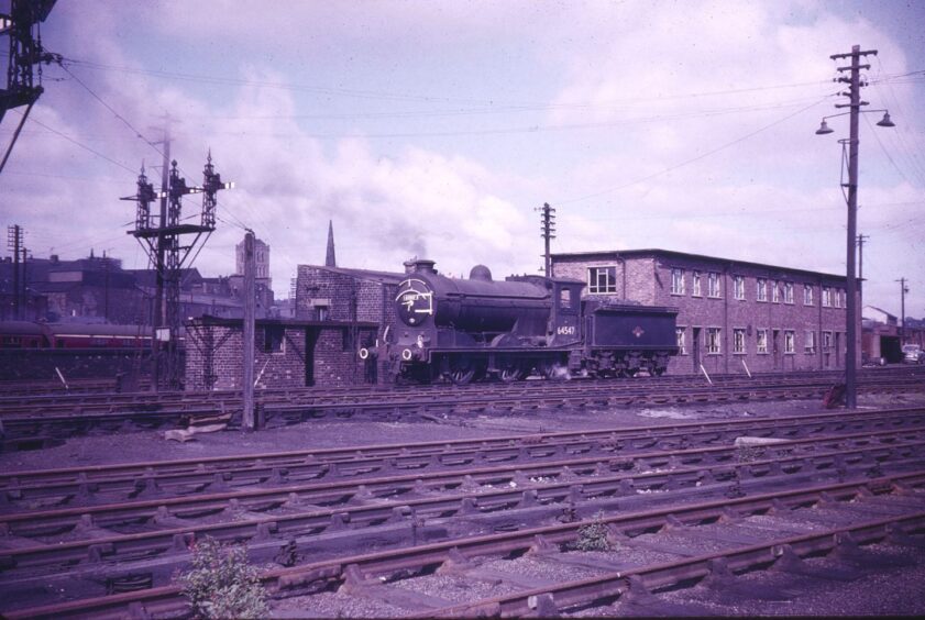 No 64547 in Dundee on the tracks in 1966.