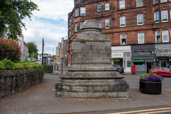 What remains of the Christie Clock. Image: Isla Glen/DC Thomson