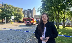 Resident Mitali Chouhan, whose flat has been damaged by a fire on Princes Street, Dundee. Image: Ellidh Aitken/DC Thomson