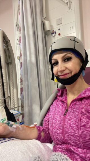 Jaime pictured during her chemotherapy treatment.