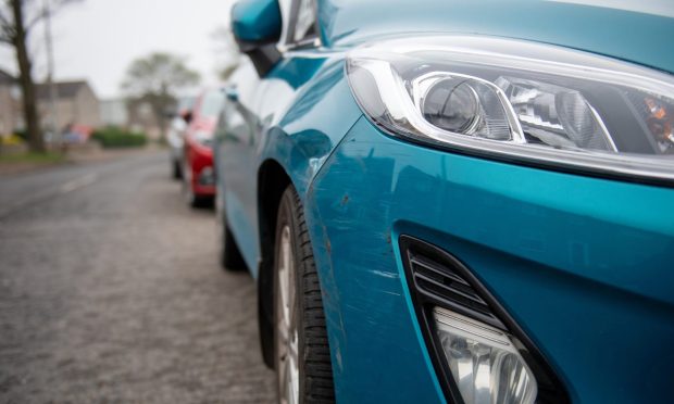 Pavement parking is now being enforced in Angus. Image: Kim Cessford/DC Thomson