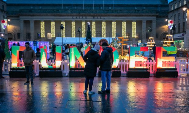 A Christmas event at City Square, Dundee, in 2022. Image: Kim Cessford/DC Thomson