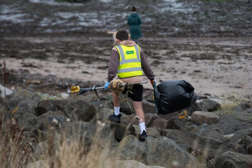 Debris found during Arbroath beach clean.