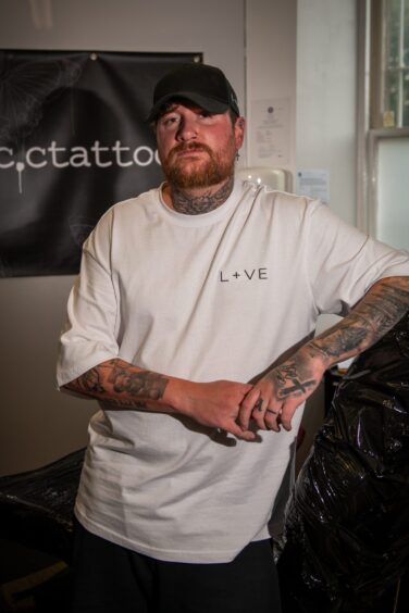 Dundee tattoo artist Liam. 