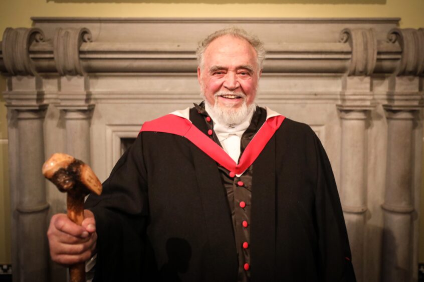 Natalie's late husband Herb Kohler receiving an honorary degree from St Andrews University in 2018.