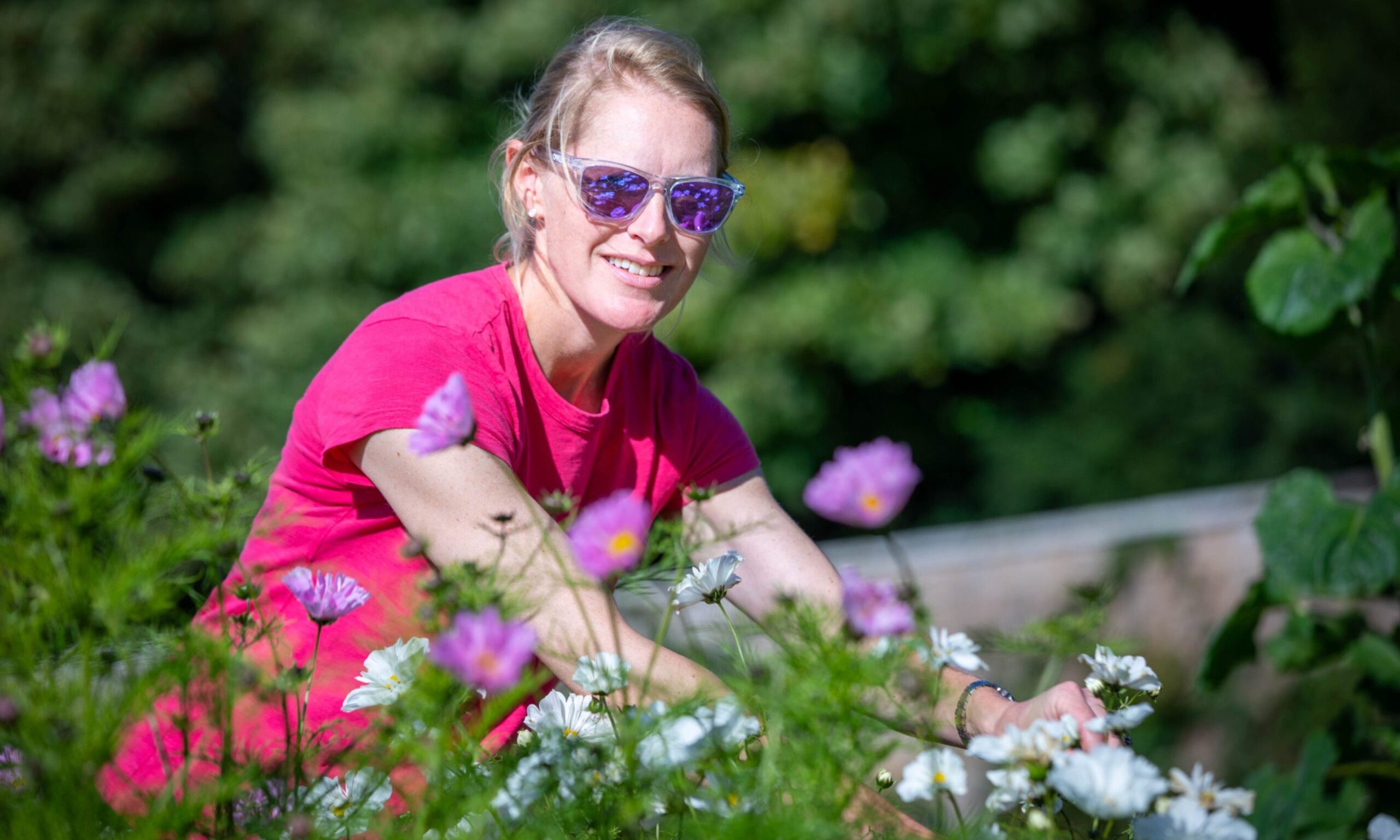 Former GP Louise Crombie at the Fife community garden she now runs after quitting her job as a doctor.