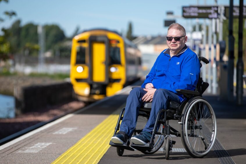 Lyall, from Fife, says accessible train travel must improve