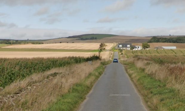 Parcels of land west of Kellas would be the site for the solar park. Image: Google