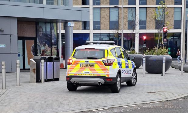 Police at Dundee Railway Station