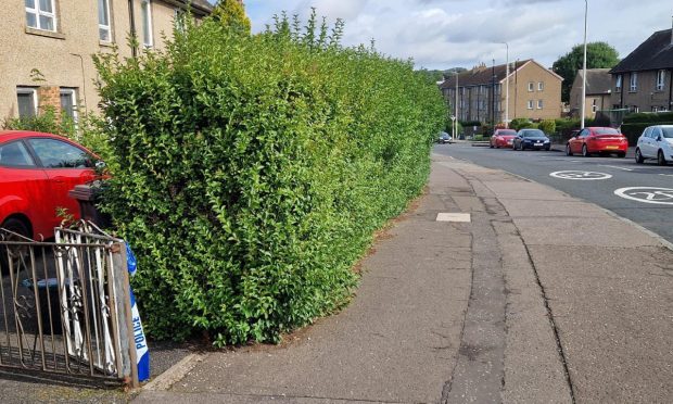 Officers taped off the an area of Ballindean Road following the incident