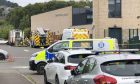 Emergency services at Crieff Primary School last Thursday.