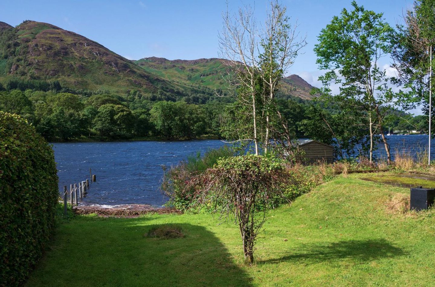 The garden with Loch Earn in the background.