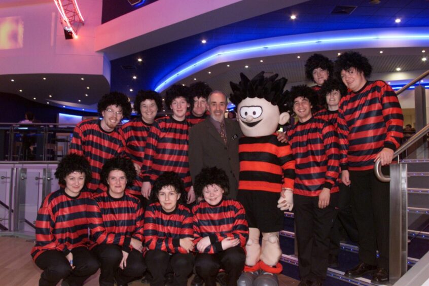 Manager Rodger Moon and staff before the official opening of the Odeon at Douglasfield in Dundee. 