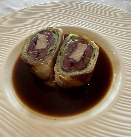 The wood pigeon wellington at Eolas. 