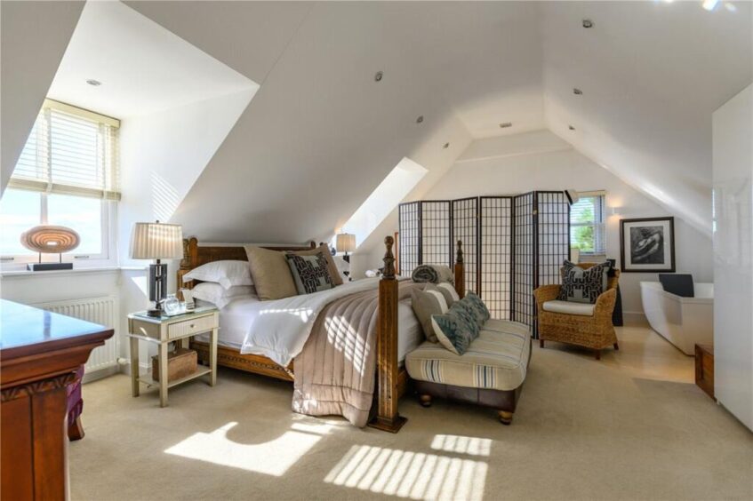 The master bedroom on the top floor.