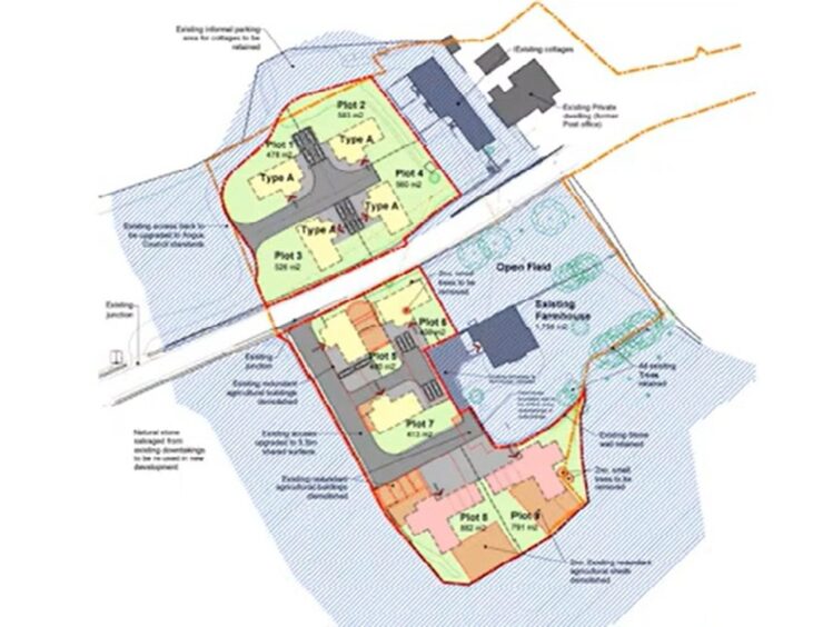 Layout for new housing plan at Ruthven.