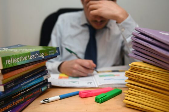 Teacher absence rates in Angus are creeping close to double pre-Covid levels. Image: PA/PA Wire