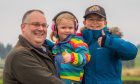 Sam de la Haye with his daughter Miriam (aged 3) and Will (aged 9) from Dundee. Image: Steve MacDougall/DC Thomson