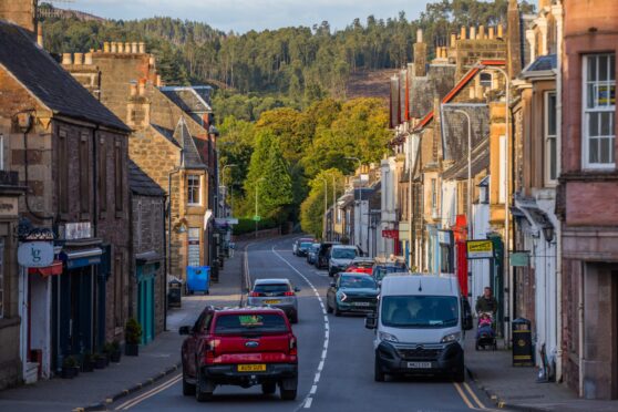 Drummond Street running through Comrie