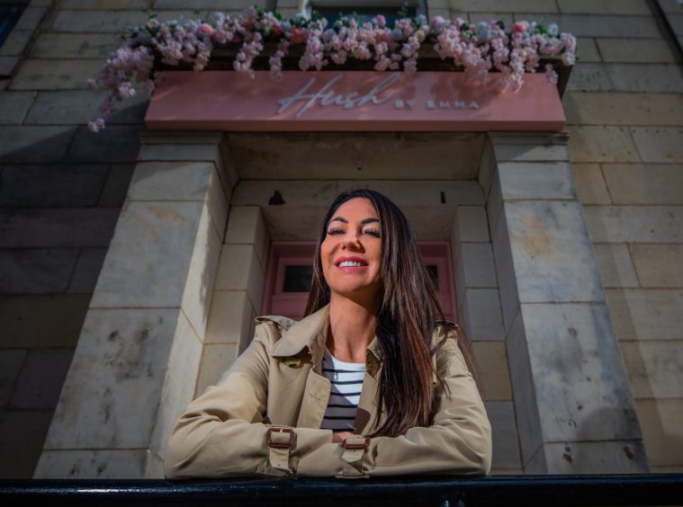 Emma Gabellone outside her new Leven beauty salon, Hush by Emma