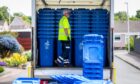 More than 65,000 blue bins will eventually be rolled out across Angus. Image: Steve Brown/DC Thomson