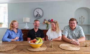 From left to right, Emma Fildes, Carl Schmid, Zoe Haig, and David Haig. Image: Steve Brown/DC Thomson