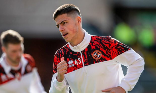 Sam Cleall-Harding goes through his paces for Dundee United