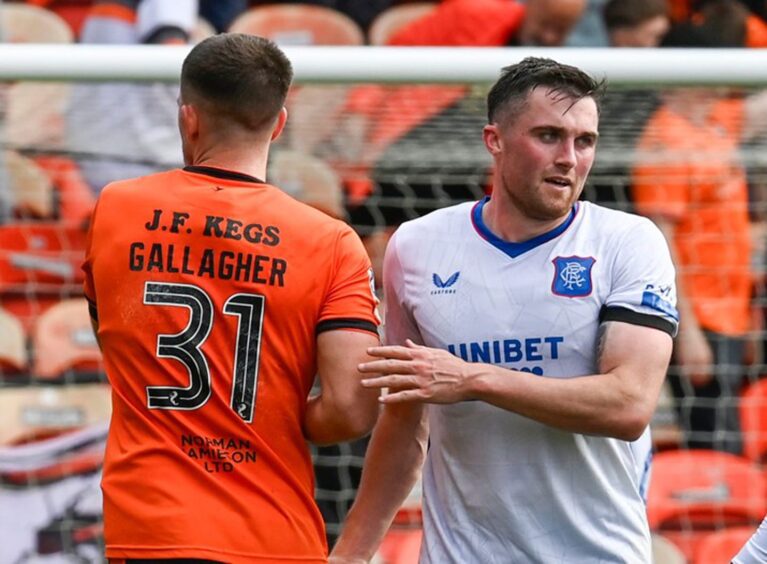 Declan Gallagher and former Dundee United defender, John Soutta